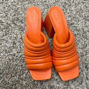 Circus Ny Sandals bright orange size 9